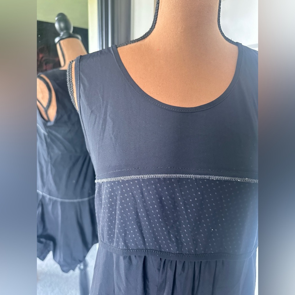 Sunlight France Black Sleeveless Babydoll Tunic Dress T3 -C - Picture 3 of 6